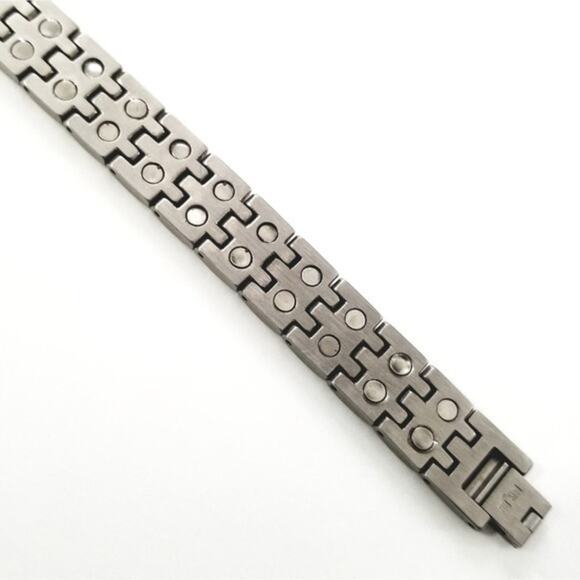 New stainless steel double magnetic bracelet 8.5" - Picture 5 of 5